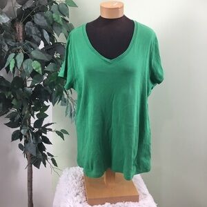 ST Johns Bay 1X green essential short sleeve tee